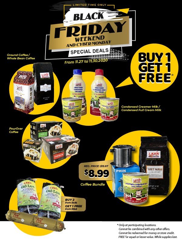 Enjoy our Black Friday Weekend & Cyber Monday from 11/27 – 11/30/2020!