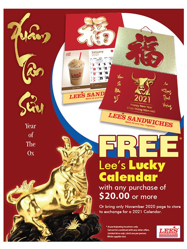 Do you have 2021 Calendar yet? Come and get at our stores!