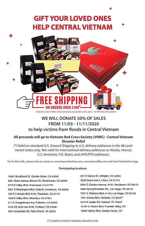 Gift your loved ones, help Central Vietnam! Free Shipping for coffee orders over $100