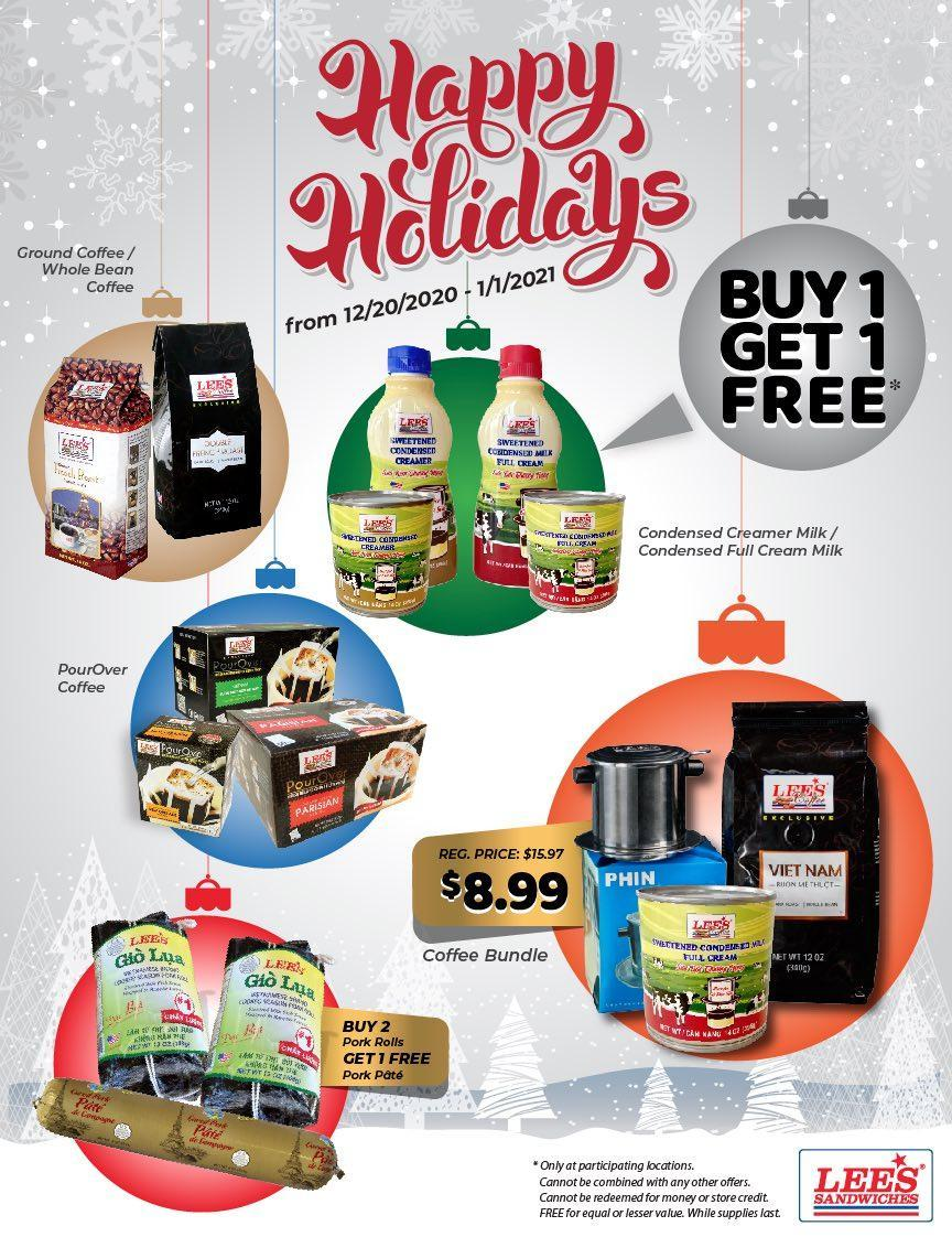 Enjoy our Happy Holiday great deals from 12/20/2020 – 1/1/2021 at participating locations!