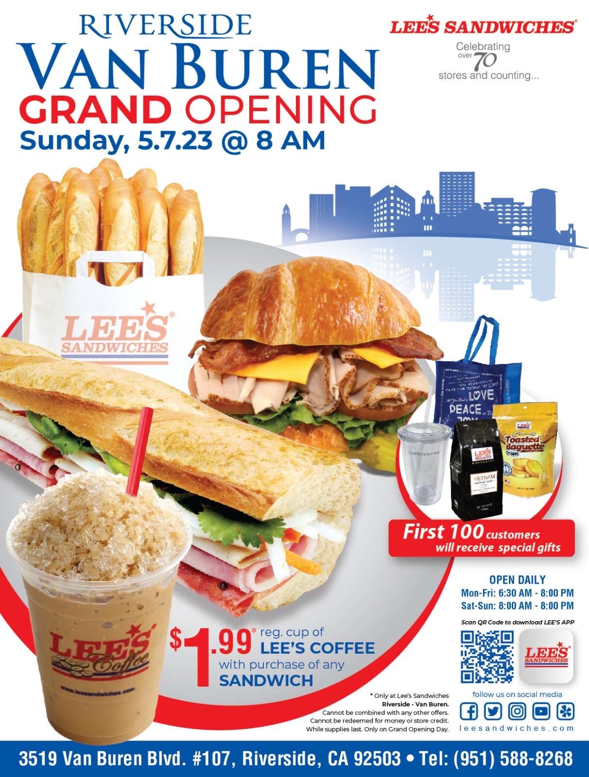 Riverside – Van Burren Grand Opening on 05.07.2022 – 100 special gifts & promotion! Only at Riverside – Van Burren location.