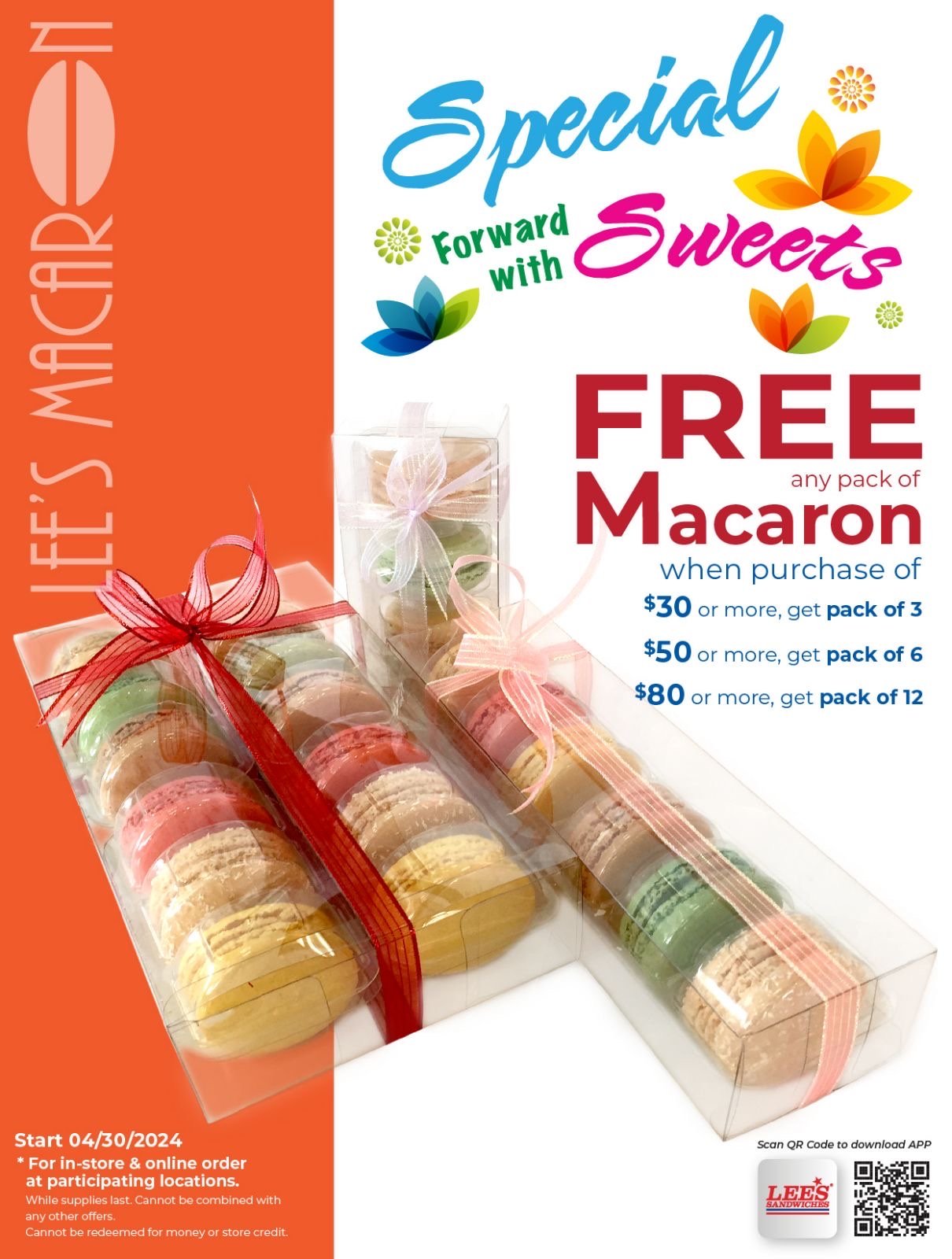 Special Sweet Treat with Free Macarons from 04/30/24 at participating locations